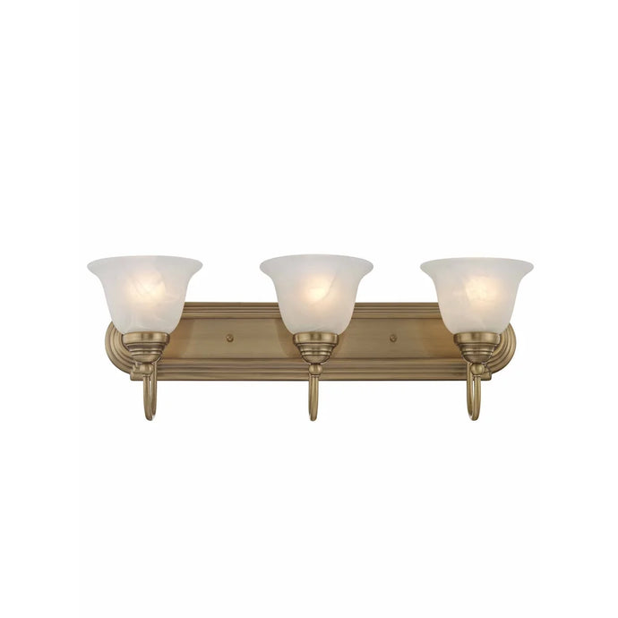 Livex Lighting Belmont Gold Brass 3-light Bathroom Light Fixture