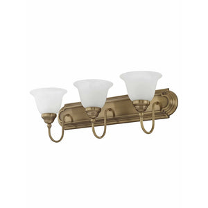 Livex Lighting Belmont Gold Brass 3-light Bathroom Light Fixture