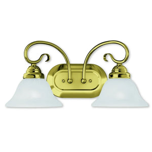 Livex Lighting Coronado 2 Light Polished Brass Bath Vanity