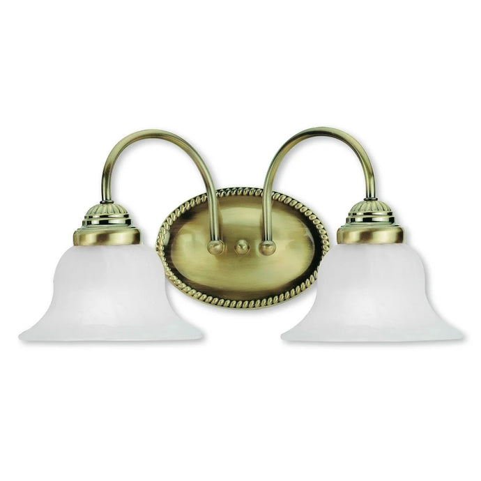 Livex Lighting Edgemont 2 Light Antique Brass Bath Vanity