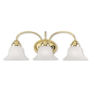 Livex Lighting Edgemont 3 Light Polished Brass Bath Vanity