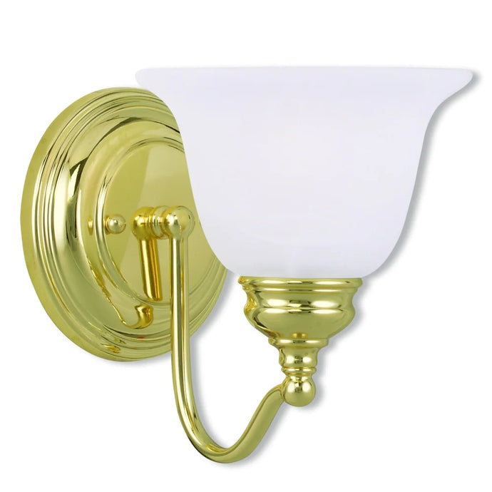 Livex Lighting Essex Polished Brass Steel/Alabaster Glass 1-light Bath Light