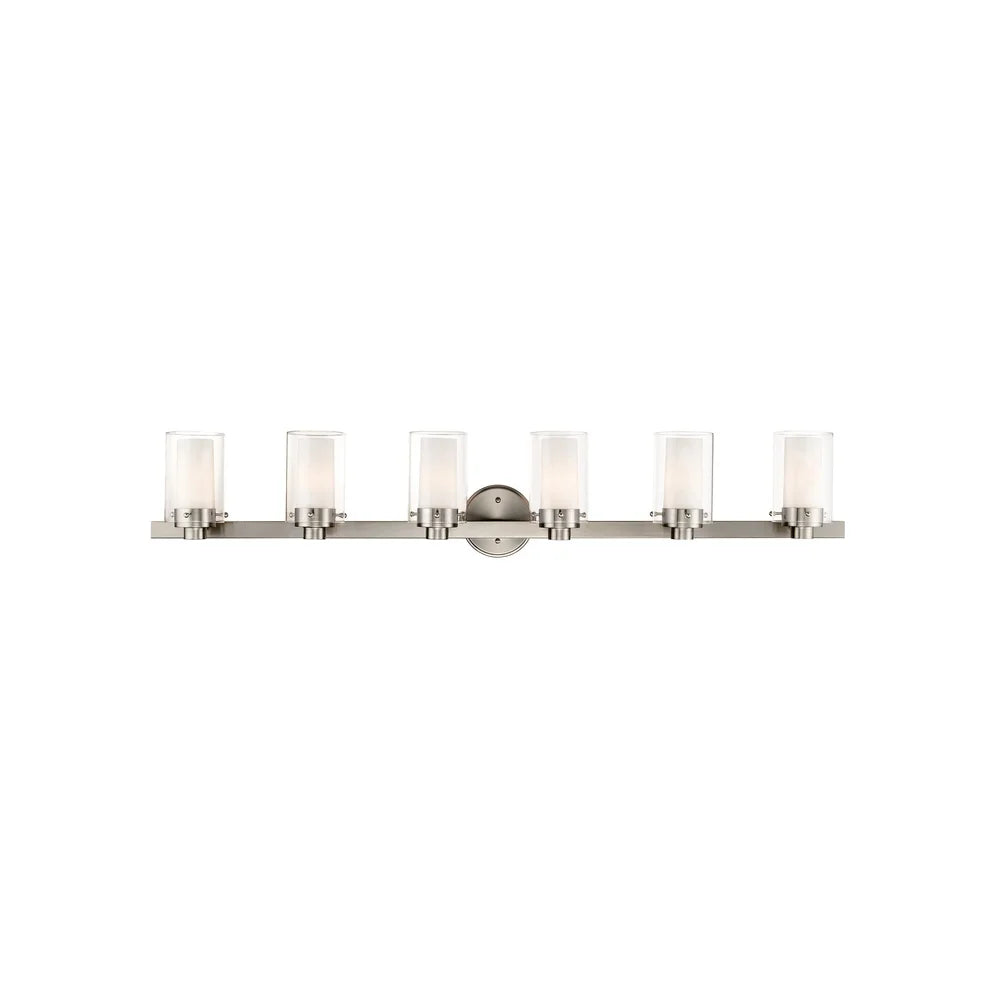 Livex Lighting Manhattan 6 Light Brushed Nickel Bath Vanity - Brushed nickel