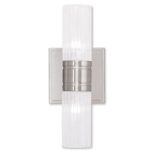 Livex Lighting Midtown 2 Light Brushed Nickel Bath Vanity - Brushed nickel