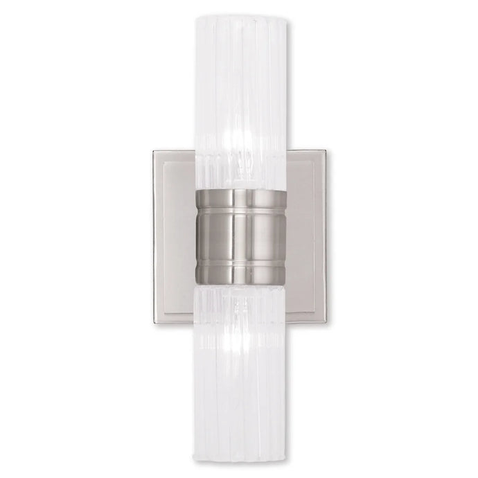 Livex Lighting Midtown 2 Light Brushed Nickel Bath Vanity - Brushed nickel