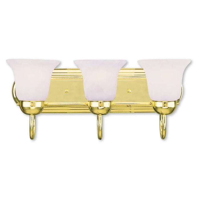 Livex Lighting Riviera Polished Brass 3-light Bath Light