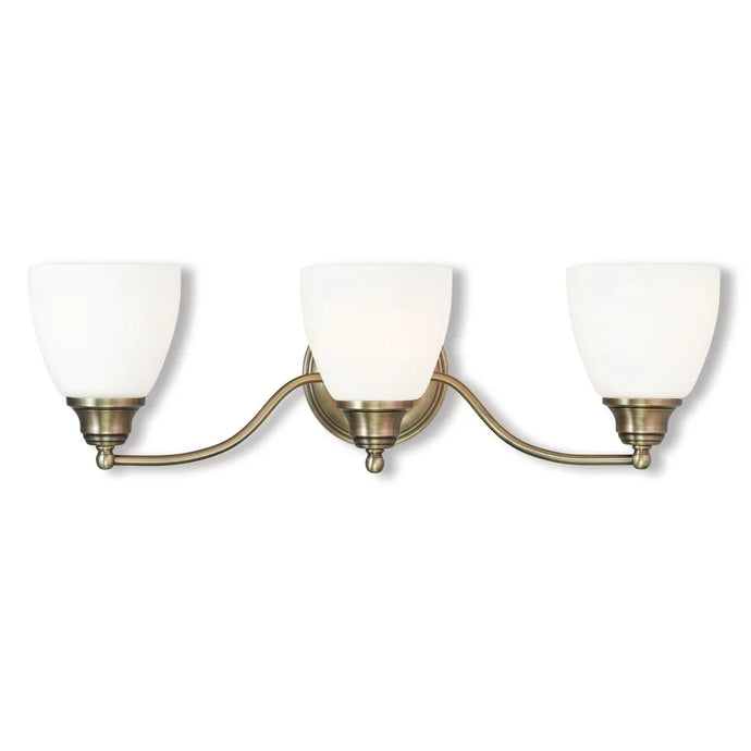 Livex Lighting Somerville 3 Light Antique Brass Bath Vanity