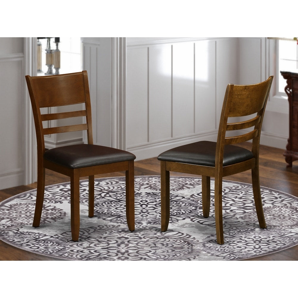 Lynfield Espresso Dining Chair - Set of 2 (Seat's Type Options)