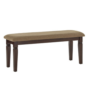 Lynn Espresso Finish Upholstered Dining Bench by iNSPIRE Q Classic
