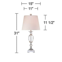 Beveled Urn Traditional Crystal Table Lamp