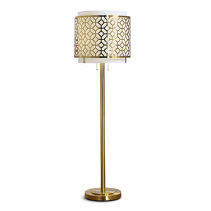 Melrose Geometric Antique Bronze Floor Lamp