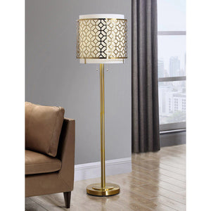 Melrose Geometric Antique Bronze Floor Lamp