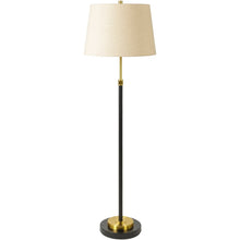 Malki Transitional Black and Gold Metal Floor Lamp - 62"H x 17"W x 17"D