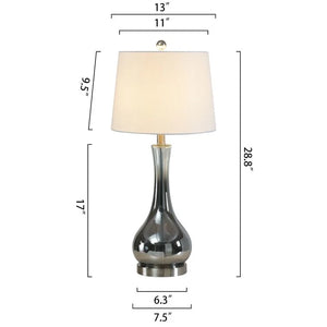 Maxax 28.8" Silver Table Lamp Set (Set of 2)