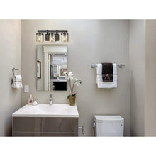 Melfi Industrial Glass Bathroom Vanity Light Bronze Sconce 3-Light - Oil-Rubbed Bronze
