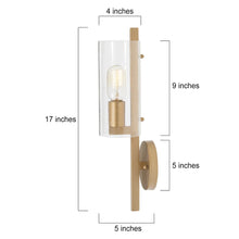 Modern Contemporary Gold 1-light Long Bar Bathroom Vanity Light Glass Wall Sconce