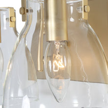 Mid-Century Modern 4-Light 29.5" Gold Clear Glass Bathroom Vanity Light Dimmable - L 29.5" x W 7" x H 8"