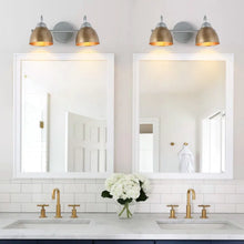 Mid-century Modern Gold Bathroom Vanity Lights Classic Metal Bowl Shade Sconces