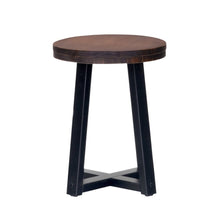 Middlebrook Round Distressed Solid Wood Standard Dining Stool