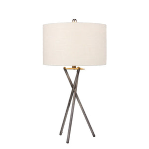 Modern 31-inch Rust Black Tripod Metal Table Lamp