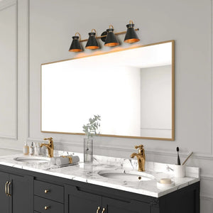 Isha 4-Light Bathroom Black Gold Vanity Lights Modern Wall Sconce with –  Modern Rugs and Decor