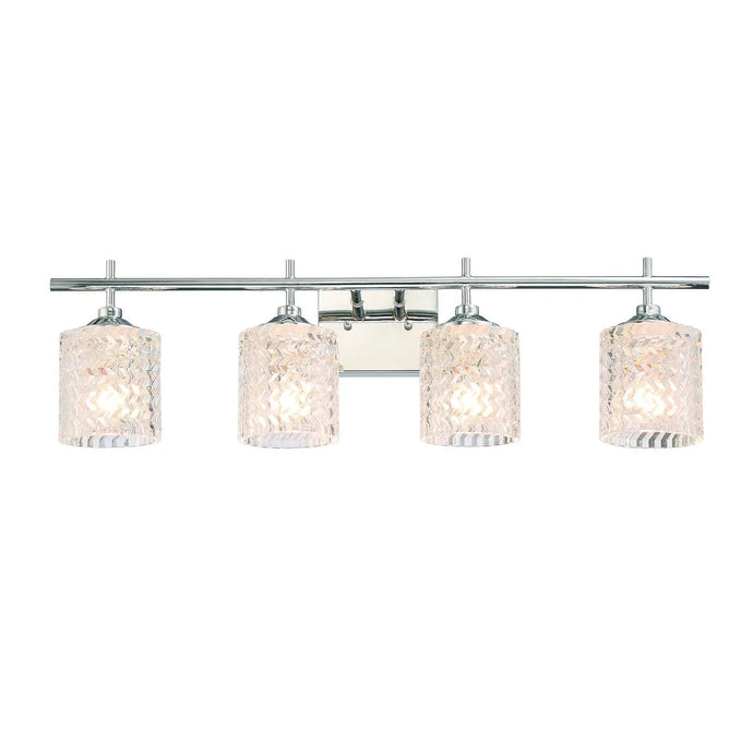 Modern 4-light Bathroom Vanity Lights with Ctystal Accents - L 29