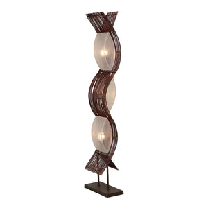Brown Bamboo Coastal Floor Lamp 67 x 17 x 7 - 17 x 67