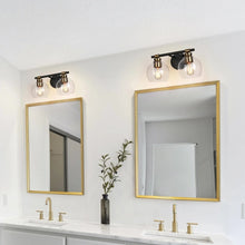 Modern Black Gold 2/3/4-Light Bathroom Vanity Light Wall Sconces with Globe Glass