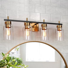 Modern Black Gold 2/3/4-Light Bathroom Vanity Lights Linear Wall Sconces for Powder Room