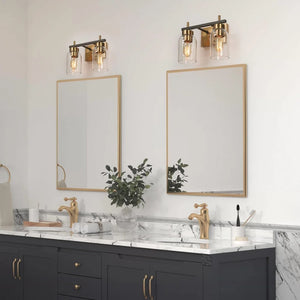 Modern Black Gold 2/3/4-Light Bathroom Vanity Lights Linear Wall Sconces for Powder Room