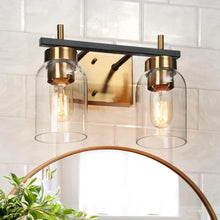 Modern Black Gold 2/3/4-Light Bathroom Vanity Lights Linear Wall Sconces for Powder Room