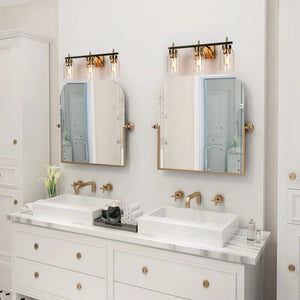 Modern Black Gold 2/3/4-Light Bathroom Vanity Lights Linear Wall Sconces for Powder Room