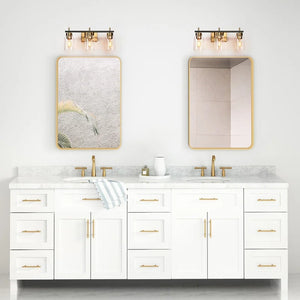 Modern Black Gold 2/3/4-Light Bathroom Vanity Lights Linear Wall Sconces for Powder Room