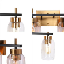 Modern Black Gold 2/3/4-Light Bathroom Vanity Lights Linear Wall Sconces for Powder Room