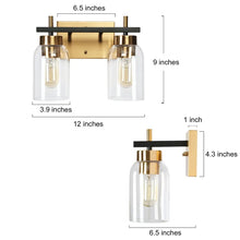 Modern Black Gold 2/3/4-Light Bathroom Vanity Lights Linear Wall Sconces for Powder Room