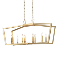 Zeci Modern Contemporary 8-light Large Chandelier Gold Dimmable Candlestick Island Lights 37'' for Kitchen Island -  L37"xW13"xH22" - Gold