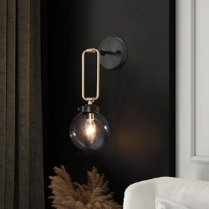 Modern Contemporary 1-light Bathroom Vanity Globe Glass Urban Wall Sconces Dimmable LED - L5" X W7" X H14.5"