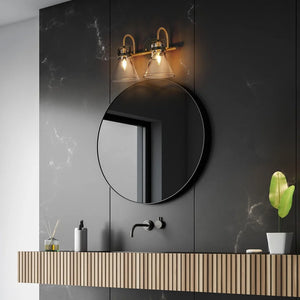 Mutch Modern Farmhouse 2-light Bathroom Vanity Light Industrial Glass LED Dimmable Wall Sconce