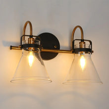 Mutch Modern Farmhouse 2-light Bathroom Vanity Light Industrial Glass LED Dimmable Wall Sconce