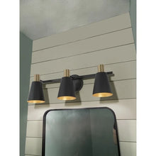 Modern Farmhouse 3-light Dome Dimmable Bathroom Vanity Lights Black Metal Cone Wall Sconces