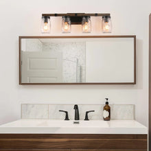 Modern Farmhouse 4-Light Bathroom Vanity Lights Wall Sconces - W29"xH9"xE6"