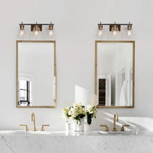 Marsie Modern Farmhouse 3-light Bathroom Vanity Lights Gold Black Wall Sconces - L 22"xW 7.1"xH 8.7"