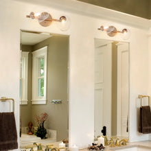 Modern Gold 2-Light Bathroom Vanity Light Adjustable Glass Shade Wall Sconces - L 17.5"x W 8"x H 10"