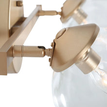 Modern Gold 2-Light Bathroom Vanity Light Adjustable Glass Shade Wall Sconces - L 17.5"x W 8"x H 10"