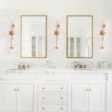 Modern Gold 3-Light Unique Bathroom Vanity Lights Orb Glass Wall Sconces - L30.5"xW8"xH12.2"