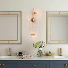 Modern Gold 3-Light Unique Bathroom Vanity Lights Orb Glass Wall Sconces - L30.5"xW8"xH12.2"