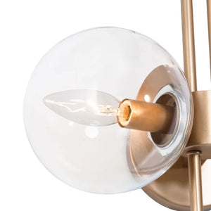 Modern Gold 3-Light Unique Bathroom Vanity Lights Orb Glass Wall Sconces - L30.5"xW8"xH12.2"