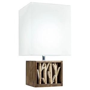 Modern Home Nautical Driftwood Wood Box Table Lamp