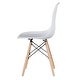 Modern Minimalist Fashion Casual Plastic Chair Thickened Seat Solid Wood Legs Dining Chairs Outdoor Coffee Chair Set of 1