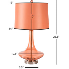 Modern Solid Orange Bray Table Lamp